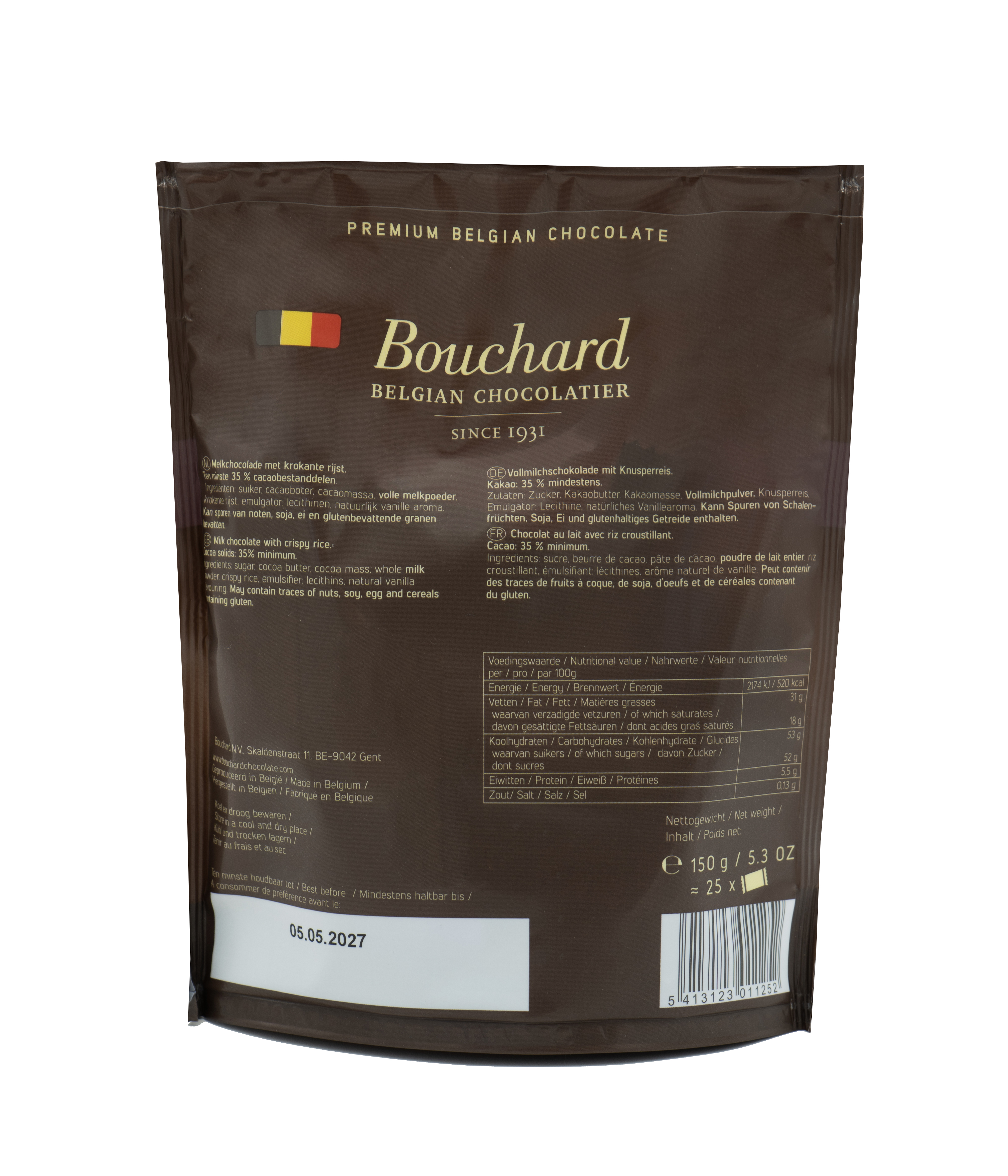 Bouchard Milk Crunch Belgian Chocolate - 150g