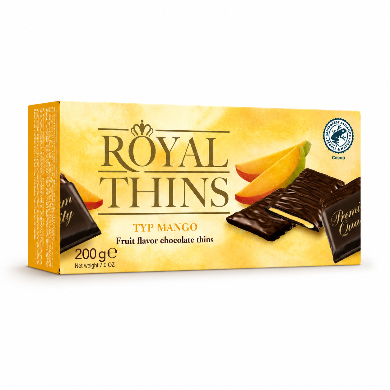 Schokoladen-Thins, Fondant-Schokolade, Mango-Geschmack, 200 g, Snack