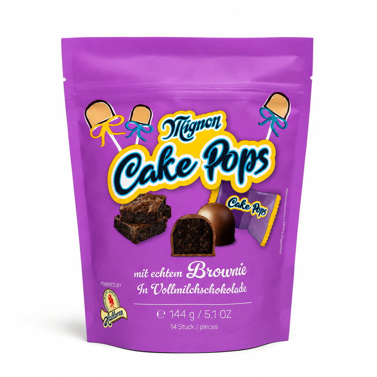 Cake Pops, Brownie, Vakuumbeutel, Vollmilchschokolade, 14 Stück