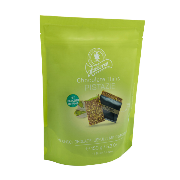 Halloren Chocolate Thins Pistazie - 150g Beutel
