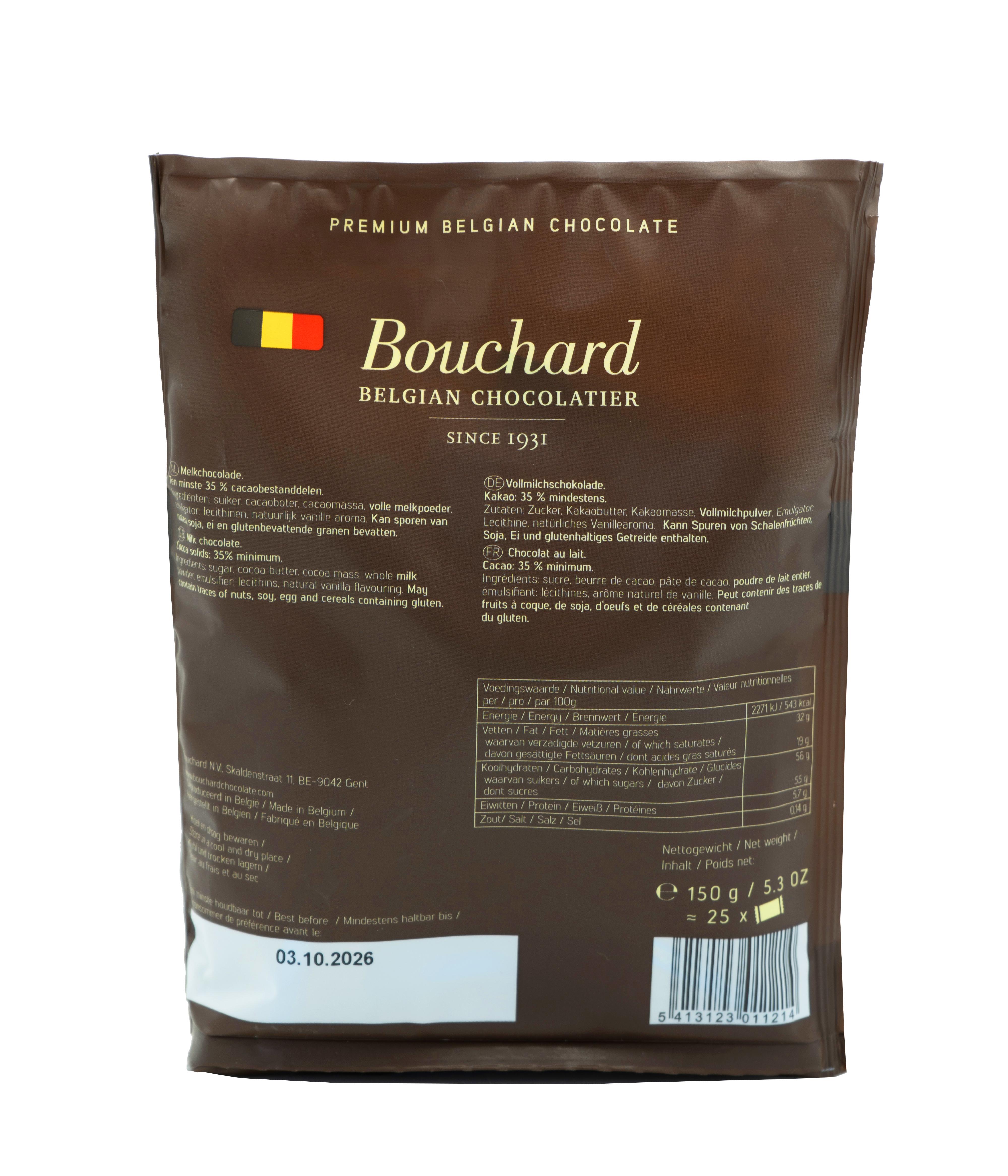 Bouchard Milk Belgian Chocolate - 150g