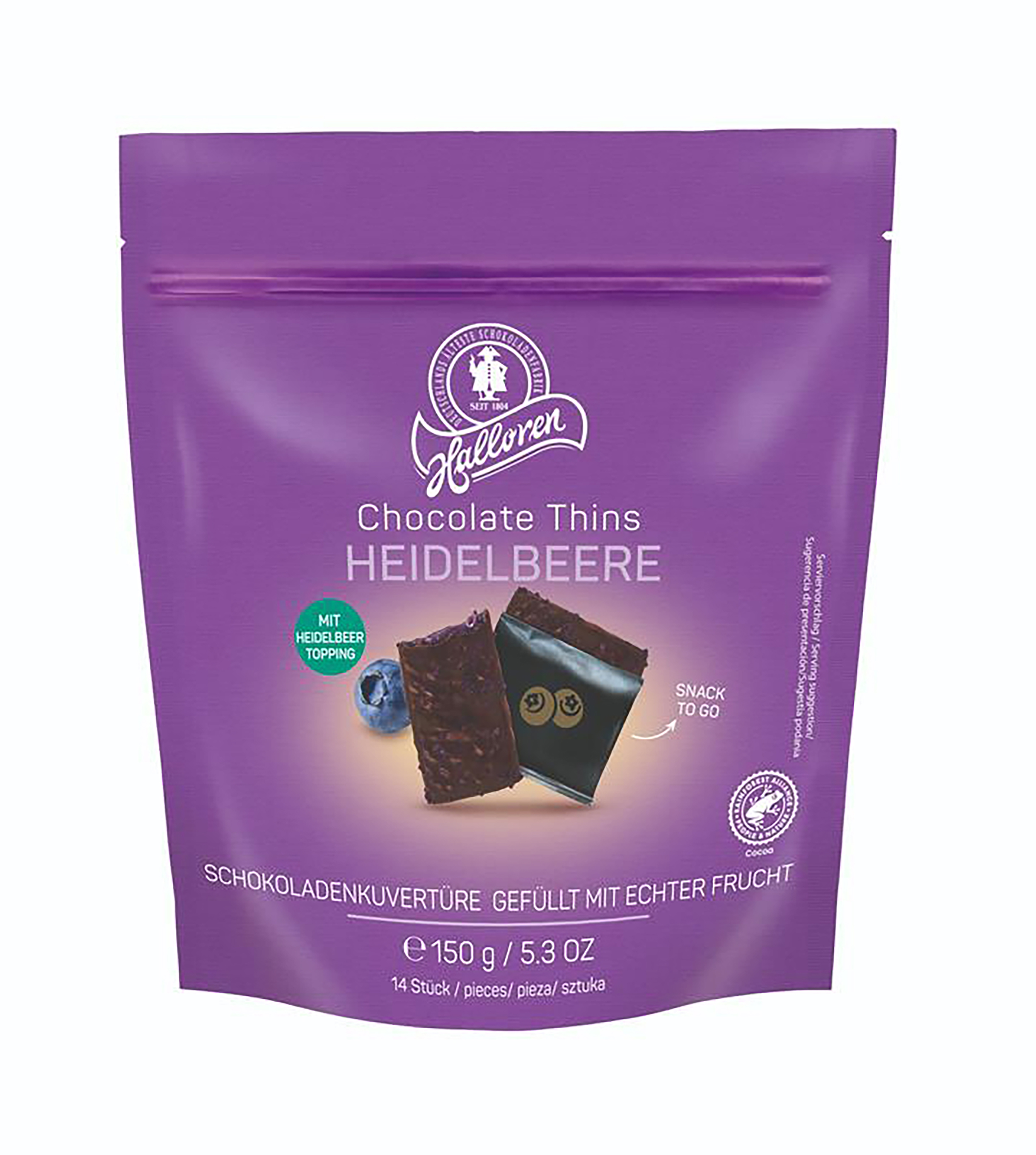 Schokoladenkuvertüre, Heidelbeere, Chocolate Thins, Snack, Topping